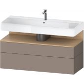 Duravit Qatego szafka 120 cm podumywalkowa wisząca bazalt mat/dąb QA4396030430010