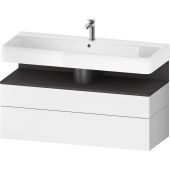 Duravit Qatego szafka 120 cm podumywalkowa wisząca biały mat/grafit QA4396049180010