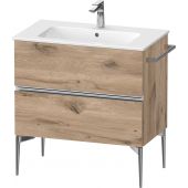 Duravit Sivida szafka 81x47,7x59,1 cm podumywalkowa wisząca dąb-chrom SV4644010550000