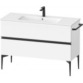 Duravit Sivida szafka 121x47,7x59,1 cm podumywalkowa wisząca biała-czarna SV46460BD180000