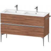 Duravit Sivida szafka 128x47,7x59,1 cm podumywalkowa wisząca orzech-chrom SV4647010790000