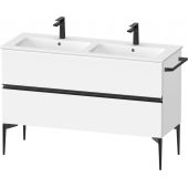 Duravit Sivida szafka 128x47,7x59,1 cm podumywalkowa wisząca biała-czarna SV46470BD180000