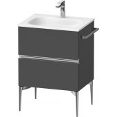 Duravit Sivida szafka 61x47,7x59,2 cm podumywalkowa wisząca grafitowa-chrom SV4650010490000