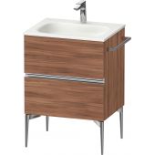 Duravit Sivida szafka 61x47,7x59,2 cm podumywalkowa wisząca orzech-chrom SV4650010790000