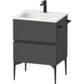 Duravit Sivida szafka 61x47,7x59,2 cm podumywalkowa wisząca czarna-grafitowa SV46500BD490000