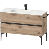 Duravit Sivida szafka 121x47,7x59,2 cm podumywalkowa wisząca czarna-dąb SV46530BD550000