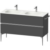 Duravit Sivida szafka 128x47,7x59,2 cm podumywalkowa wisząca grafitowa-chrom SV4654010490000