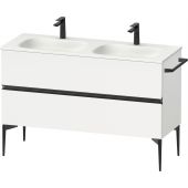 Duravit Sivida szafka 128x47,7x59,2 cm podumywalkowa wisząca biała-czarna SV46540BD180000