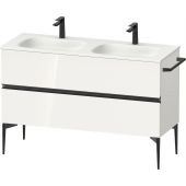 Duravit Sivida szafka 128x47,7x59,2 cm podumywalkowa wisząca biała-czarna SV46540BD220000