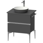 Duravit Sivida szafka 64,5x47,5x54,8 cm podumywalkowa wisząca grafitowa-chrom SV4657010490000