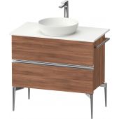 Duravit Sivida szafka 84,5x47,5x54,8 cm podumywalkowa wisząca orzech-chrom SV4658010790000