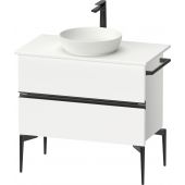 Duravit Sivida szafka 84,5x47,5x54,8 cm podumywalkowa wisząca biała-czarna SV46580BD180000