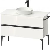 Duravit Sivida szafka 104,5x47,5x54,8 cm podumywalkowa wisząca biała-czarna SV46590BD220000