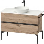 Duravit Sivida szafka 104,5x47,5x54,8 cm podumywalkowa wisząca czarna-dąb SV46590BD550000