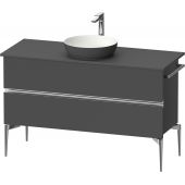 Duravit Sivida szafka 124,5x47,5x54,8 cm podumywalkowa wisząca grafitowa-chrom SV4660010490000