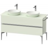 Duravit Sivida szafka 131,5x47,5x54,8 cm podumywalkowa wisząca zielona-chrom SV4661010HH0000