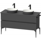 Duravit Sivida szafka 131,5x47,5x54,8 cm podumywalkowa wisząca czarna-grafitowa SV46610BD490000