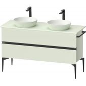 Duravit Sivida szafka 131,5x47,5x54,8 cm podumywalkowa wisząca czarna-zielona SV46610BDHH0000