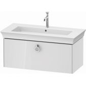 Duravit White Tulip szafka 98,4 cm podumywalkowa wisząca lewa biały wysoki połysk WT425208585