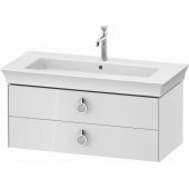 Duravit White Tulip szafka 98,4 cm podumywalkowa wisząca biały wysoki połysk WT435208585