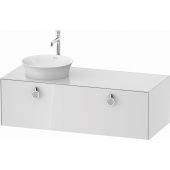 Duravit White Tulip szafka 130 cm podumywalkowa wisząca lewa biały wysoki połysk WT4982L8585