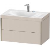 Duravit XViu umywalka z szafką 80 cm wiszącą ciemnoszary mat XV4615OB191P