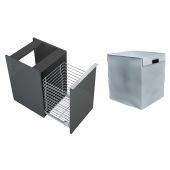 Zestaw Elita Look 40 szafka 40 cm podblatowa wisząca z wkładem do kosza antracyt (RE080402026610, RE199488000010)