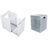 Zestaw Elita Look szafka 40 cm podblatowa wisząca z wkładem do kosza biały mat (RE080402025290, RE199488000010)