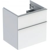 Geberit iCon szafka 59.2 cm podumywalkowa wisząca biały połysk/chrom 502.303.01.2