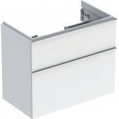 Geberit iCon szafka 74 cm podumywalkowa wisząca biały połysk/chrom 502.308.01.2