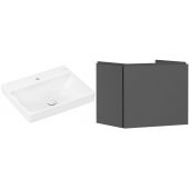 Zestaw Hansgrohe Xelu Q umywalka z szafką Xilesa E 60 cm szary (54253760, 61016450)