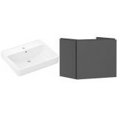 Zestaw Hansgrohe Xanuia Q umywalka z szafką Xilesa E 60 cm szary (54253760, 60133450)