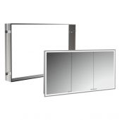 Zestaw Kronenbach Cube 2.0 szafka 120x17x70 cm z lustrem wpuszczana srebro anodowane z ramą montażową KB100212CR-Set