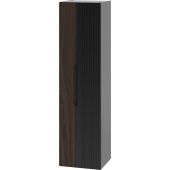 Megstyl Avella szafka 34,5x31,8x130 cm boczna wisząca czarna-orzech 2425