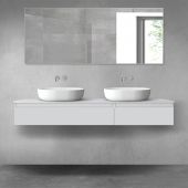 Oltens Vernal zestaw mebli łazienkowych 160 cm z blatem szary mat 68355700