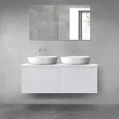 Oltens Vernal zestaw mebli łazienkowych 120 cm z blatem szary mat/biały połysk 68245700