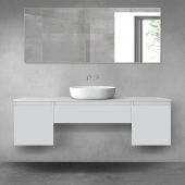 Oltens Vernal zestaw mebli łazienkowych 160 cm z blatem szary mat 68389700