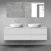 Oltens Vernal zestaw mebli łazienkowych 160 cm z blatem szary mat 68335700