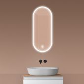 Oltens Nordlis lustro 40x90 cm owalne z oświetleniem z przodu z matą grzewczą 64103000