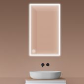 Oltens Nordlis lustro 60x100 cm prostokątne z oświetleniem z przodu z matą grzewczą 64106000