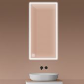 Oltens Nordlis lustro 60x120 cm prostokątne z oświetleniem z przodu lustra z matą grzewczą 64107000