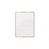 Oltens Nordlis lustro 60x80 cm prostokątne z oświetleniem z przodu z matą grzewczą mosiądz szczotkowany 64116510
