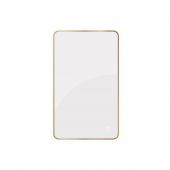 Oltens Nordlis lustro 60x100 cm prostokątne z oświetleniem z przodu z matą grzewczą mosiądz szczotkowany 64117510