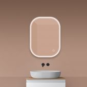 Oltens Nordlis lustro 60x80 cm prostokątne z oświetleniem z przodu z matą grzewczą 64123000