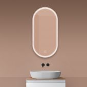 Oltens Nordlis lustro 50x100 cm owalne z oświetleniem z przodu z matą grzewczą 64128000