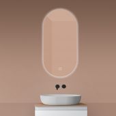 Oltens Nordlis lustro 50x100 cm owalne z oświetleniem od tyłu z matą grzewczą 64129000