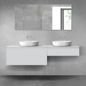 Oltens Vernal zestaw mebli łazienkowych 180 cm z blatem szary mat 68556700