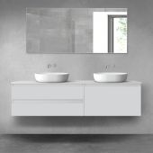 Oltens Vernal zestaw mebli łazienkowych 180 cm z blatem szary mat 68557700