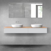 Oltens Vernal zestaw mebli łazienkowych 180 cm z blatem szary mat/dąb 68565700