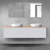 Oltens Vernal zestaw mebli łazienkowych 180 cm z blatem szary mat/dąb 68569700
